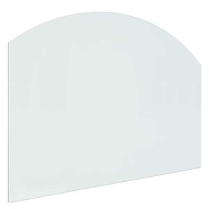 vidaXL Piastra in vetro per camino Trasparente 80 x 60 cm Vetro