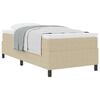 vidaXL Letto a molle Grigio chiaro e bianco 90 x 190 cm