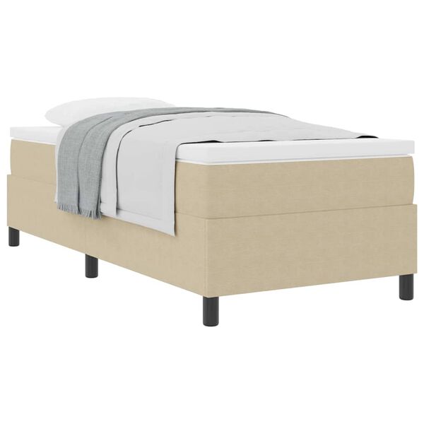 vidaXL Letto a molle Grigio chiaro e bianco 90 x 190 cm