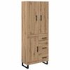 vidaXL Credenza 2 pz Rovere artigianale 69,5 x 34 x 180 cm