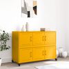 vidaXL Credenza Giallo Senape 100,5x39x72 cm Acciaio Laminato a Freddo