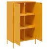 vidaXL Credenza Giallo Senape 68x39x113 cm in Acciaio