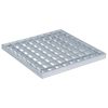 vidaXL Grata Argento 30 x 30 x 2 cm Acciaio Zincato a Caldo