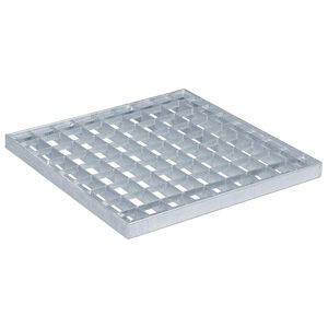 vidaXL Grata Argento 30 x 30 x 2 cm Acciaio Zincato a Caldo