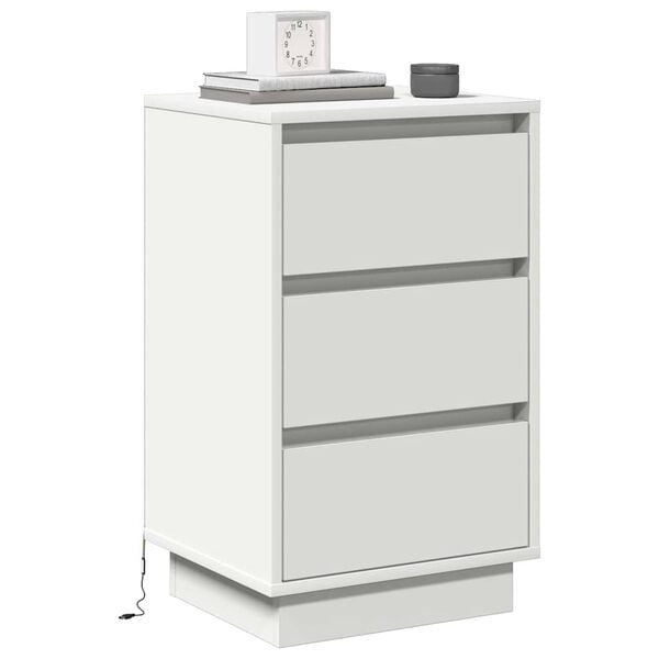 vidaXL Armadio da Notte Bianco 39 x 34,5 x 65 cm Legno multistrato