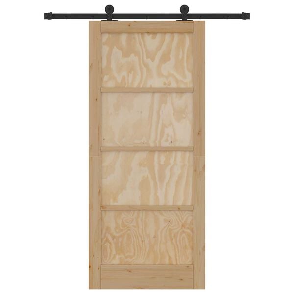 vidaXL Porta scorrevole ORKDAL Marrone 86 x 198,5 cm Pino massello