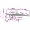 vidaXL Struttura del letto Marrone 160 x 200 cm Pino massello