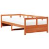 vidaXL Dormeuse con Materasso Marrone 80x200 cm Legno Massello di Pino