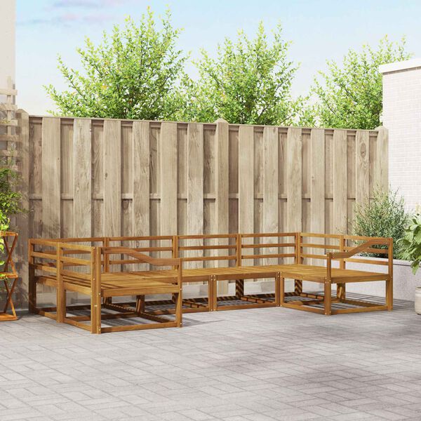 vidaXL Set di divani da esterno 6 pcs Naturale