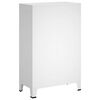vidaXL Armadio Industriale Bianco 67x35x107 cm in Acciaio