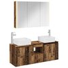 vidaXL Set di Armadi da Bagno 4 pz Legno antico Legno ingegnerizzato
