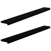 vidaXL Davanzali 2 pz Marrone-nero 140x15x2 cm Legno Massello Rovere