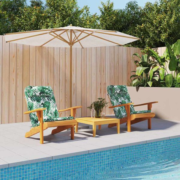 vidaXL Cuscini per sedie Foglia 2 pcs Motivo Foglia 58 x 77 x 4,5 cm