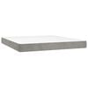 vidaXL Materasso a Molle Insacchettate Rigidit&agrave; Media Grigio Chiaro 152x203x20 cm Queen in Velluto