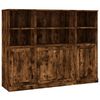 vidaXL Credenze 3 pz Rovere Fumo in Legno Multistrato