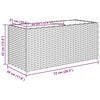 vidaXL Fioriera da Giardino con 2 Vasi Grigia 72x30x32 cm Polyrattan