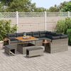 vidaXL Set Divano da Giardino con cuscino 13 pcs Grigio polyrattan