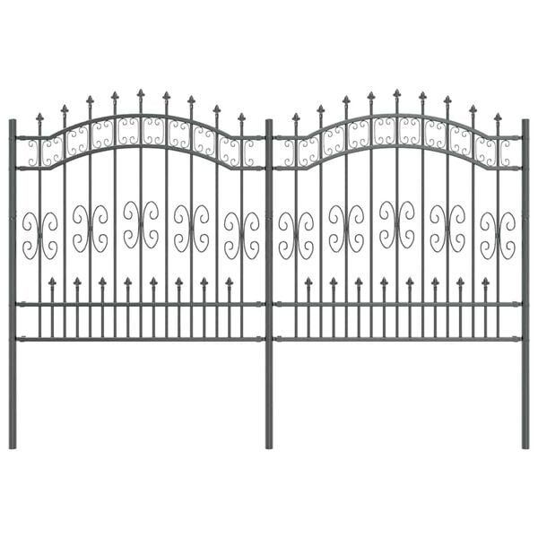vidaXL Recinzione per Giardino Grigio 240 x 166 cm