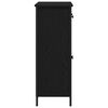 vidaXL Credenza Rovere nero 70 x 30 x 80 cm Legno multistrato