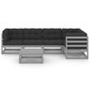 vidaXL Set Divani da Giardino 6 pz con Cuscini Legno Massello Pino