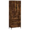 vidaXL Credenza Rovere Fumo 69,5x34x180 cm in Legno Multistrato