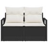vidaXL Divano da giardino con cuscino 120 x 62 x 69 cm. polyrattan