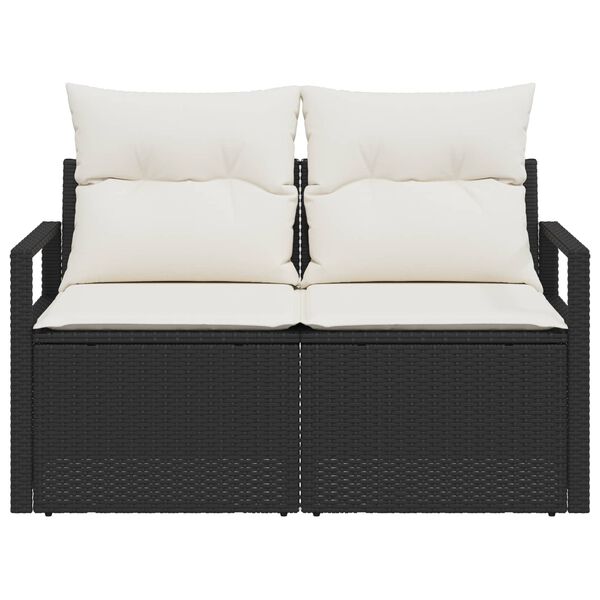 vidaXL Divano da giardino con cuscino 120 x 62 x 69 cm. polyrattan