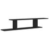 vidaXL Scaffale TV a Parete Nero 125x18x23 cm Legno Multistrato