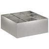 vidaXL Vaso da giardino Argento 100 x 100 x 30 cm Acciaio Inox
