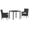 vidaXL Set da Pranzo per Giardino con cuscino 5 pcs Beige polyrattan