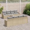 vidaXL Set Divano da Giardino Beige 55 x 55 x 37 cm polyrattan