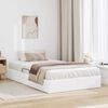 vidaXL Letto con Contenitore Bianco Puro 120 x 190 cm Pelle sintetica
