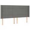 vidaXL Letto a Molle Materasso e LED Grigio Scuro 180x200cm in Tessuto