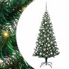 vidaXL Albero di Natale artificiale con luci integrate Verde 180 cm