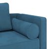 vidaXL Chaise Longue con Cuscini Blu in Velluto