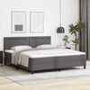 vidaXL Letto a molle con materasso Grigio 180 x 200 cm Pelle sintetica