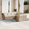 vidaXL Set Divano da Giardino 8 pz con Cuscini Beige in Polyrattan