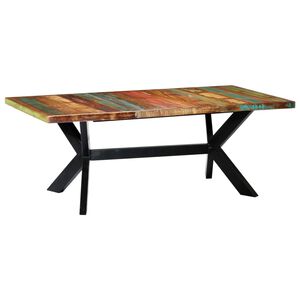 vidaXL Tavolo da Pranzo 200x100x75 cm in Legno Massello di Recupero