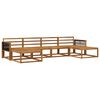 vidaXL Set di divani da esterno 6 pz Naturale Legno di Acacia Massello