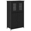 vidaXL Credenza Rovere Nero 62 x 32 x 106,5 cm Legno ingegnerizzato