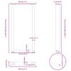 vidaXL Gambe per Tavolo Consolle a Forma di U 2 pz Nere 28x(72-73) cm Acciaio