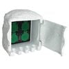 vidaXL Presa Elettrica da Esterno 4 Spine Impermeabile Resina Bianca