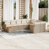vidaXL Set Divano da Giardino 10 pz con Cuscini Beige in Polyrattan