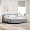 vidaXL Letto box spring con materasso Grigio chiaro 180 x 200 cm
