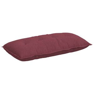 vidaXL Cuscino per Schiena Rosso Vino 100 x 19 x 50 cm Tessuto
