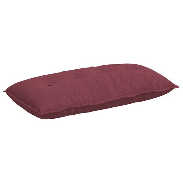 vidaXL Cuscino per Schiena Rosso Vino 100 x 19 x 50 cm Tessuto