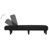 vidaXL Chaise Longue in Tessuto Nero