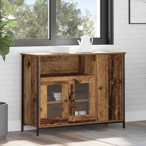 vidaXL Credenza Legno vecchio 100 x 35 x 75 cm