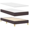 vidaXL Letto a Sorgente LED con led Marrone Scuro 90 x 190 cm Tessuto