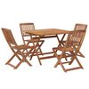 vidaXL Set da Pranzo per Giardino 5 pz in Legno Massello di Acacia